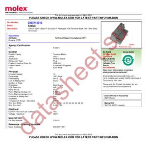 39371-0010 datasheet  