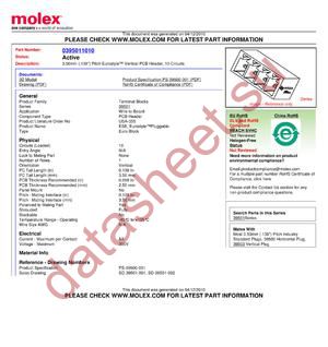 395011010 datasheet  