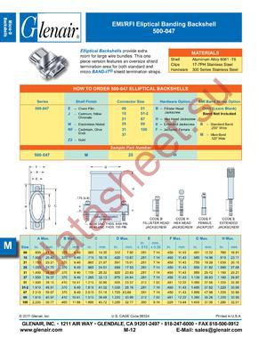 500-047NF25HB datasheet  