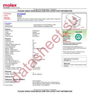 5015680207 datasheet  