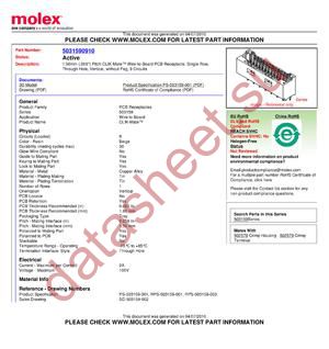 503159-0910 datasheet  