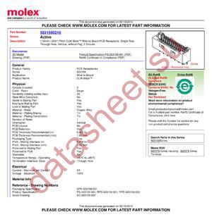 5031590210 datasheet  