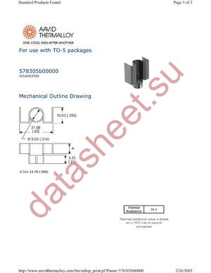 578305B00000 datasheet  