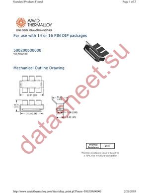 580200B00000 datasheet  