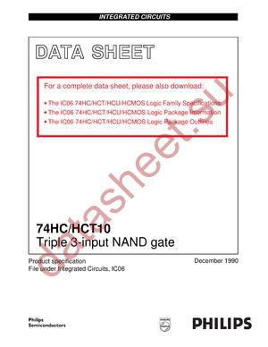 74HCT10D.653 datasheet  