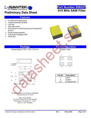 856327 datasheet  