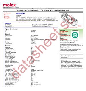 87832-7123 datasheet  