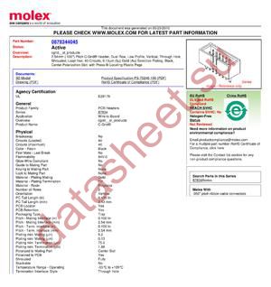 87834-4045 datasheet  