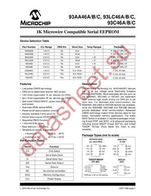 93LC46C-E/SNG datasheet  