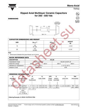 A-473-K-15-C0G-L-5-TAA datasheet  