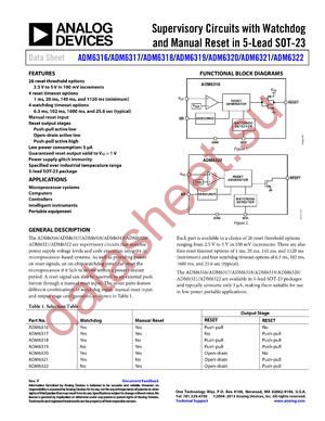 ADM6322xxARJ-RL7 datasheet  