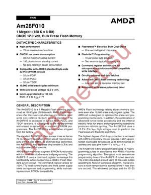 AM28F010-200JCB datasheet  