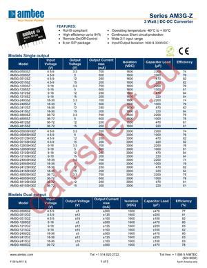 AM3G-2403SZ datasheet  