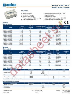 AM8TW-11005SIZ datasheet  