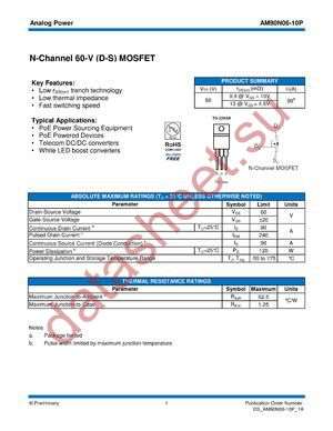 AM90N06-10P datasheet  