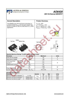 AO6420_12 datasheet  