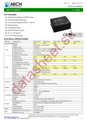 APC-15S-E1 datasheet  