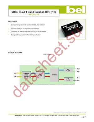 APC77174 datasheet  