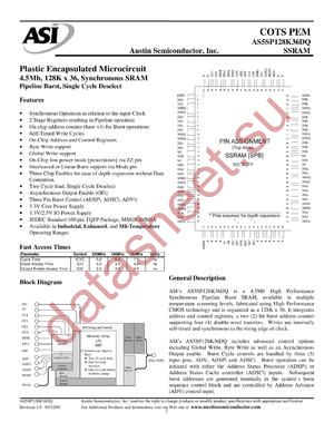 AS5SP128K36DQ-30ET datasheet  