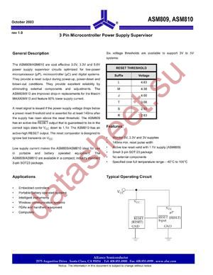 ASM809REUR-T datasheet  